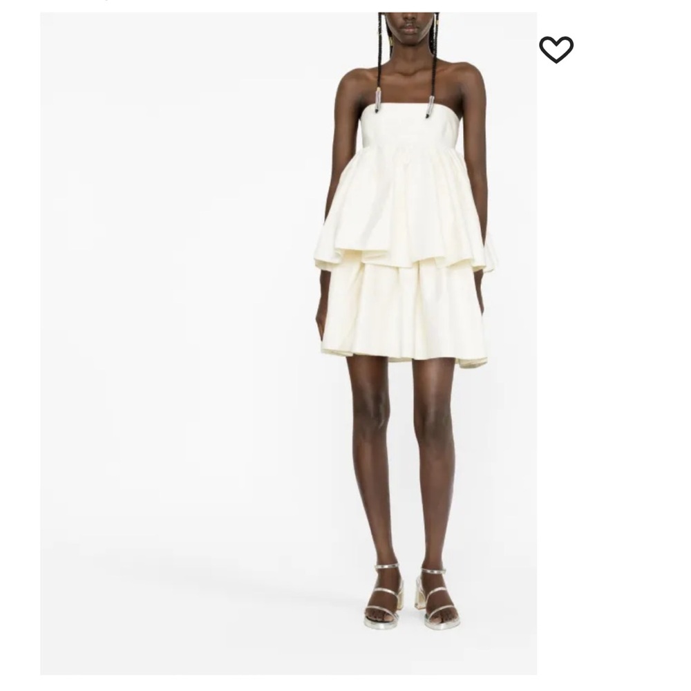 Rotate Birger Christensen strapless tiered minidress